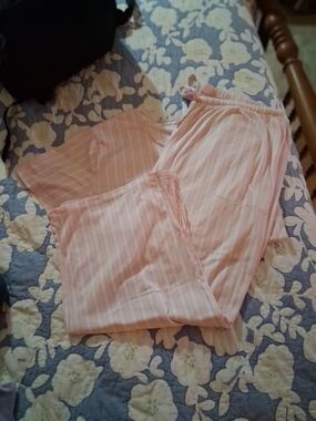Flora Nikrooz Light Pink Striped Women's Pajama Set